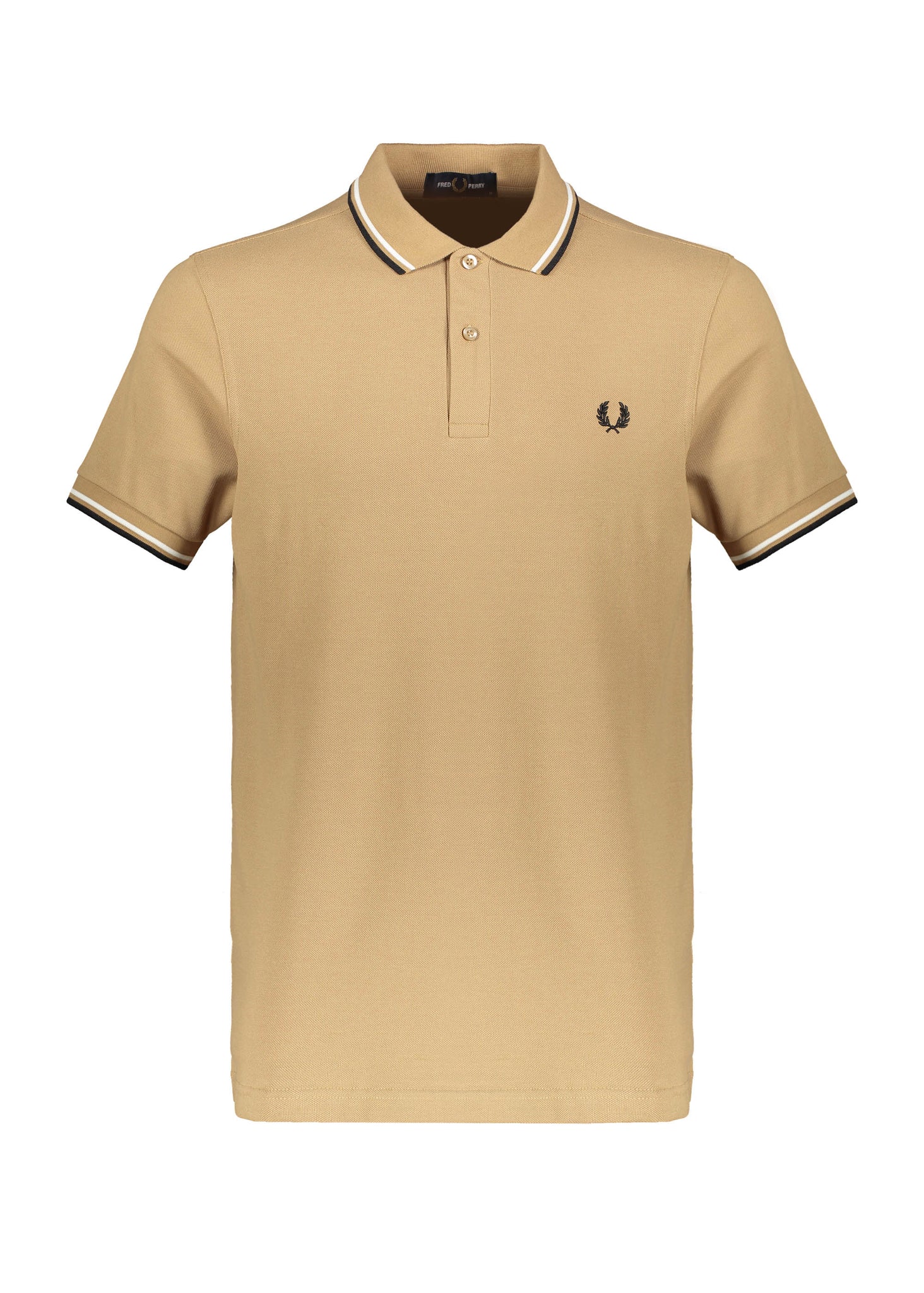 Fred Perry Twin Tipped Polo - Warm Stone