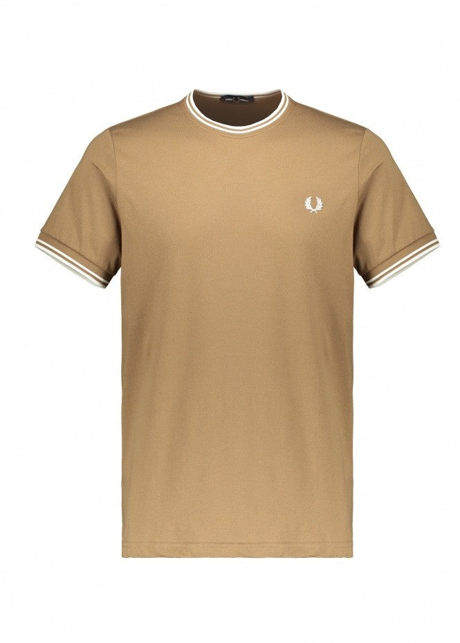 Fred Perry Twin Tip T shirt - Shaded Stone