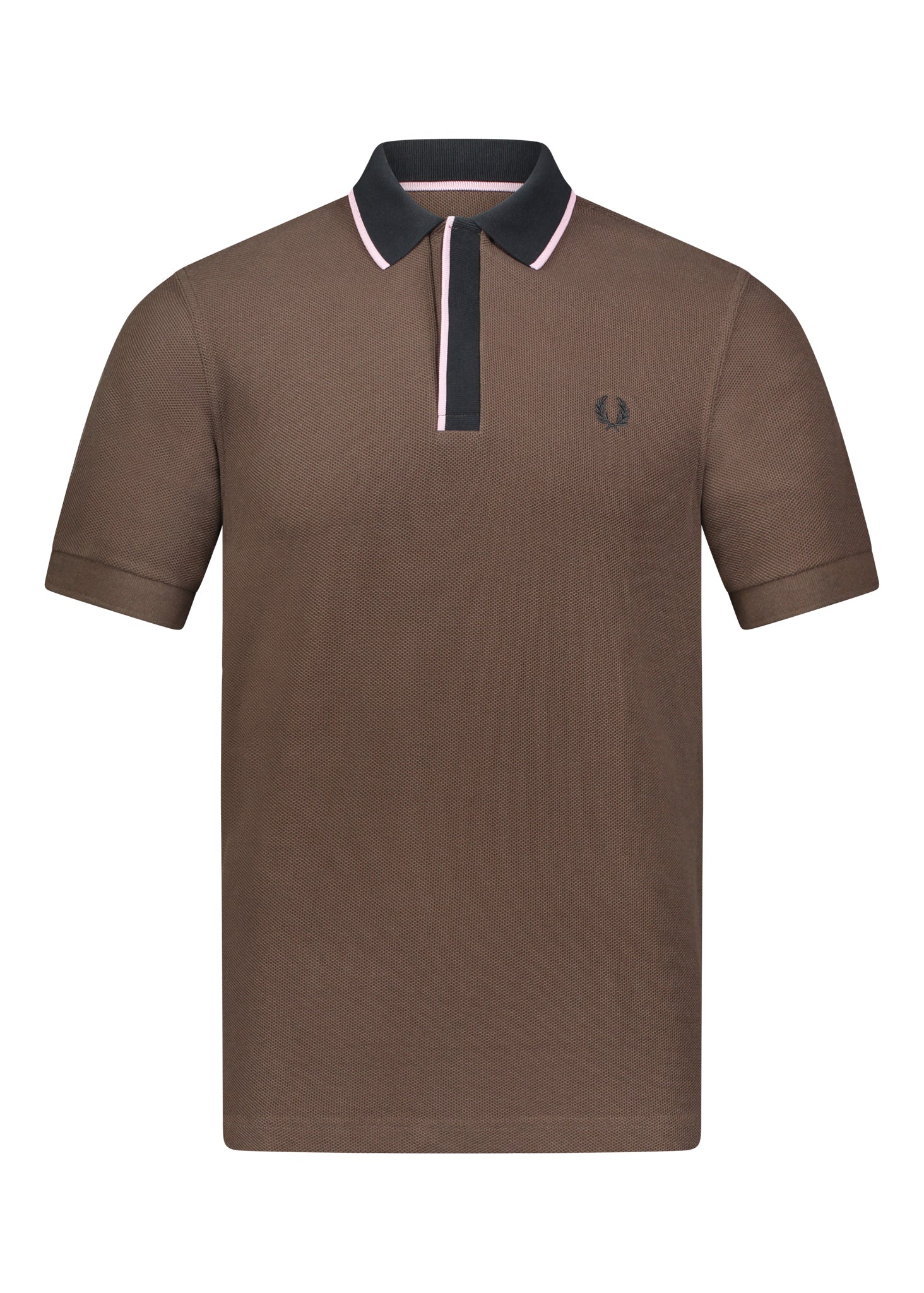 Fred Perry Placket SS Polo Shirt - Burnt Tobacco
