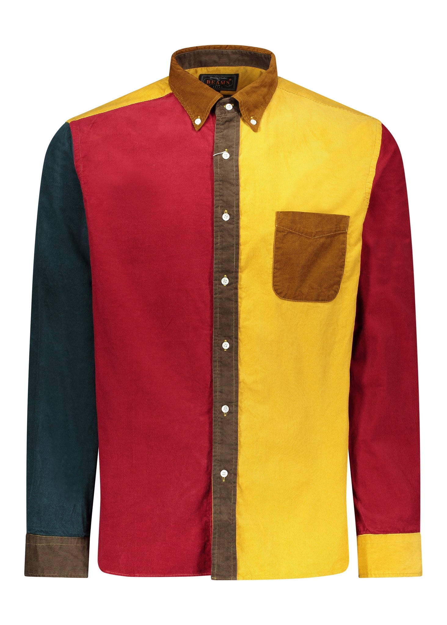 Beams Plus Golden Brown Corduroy Collar Shirt