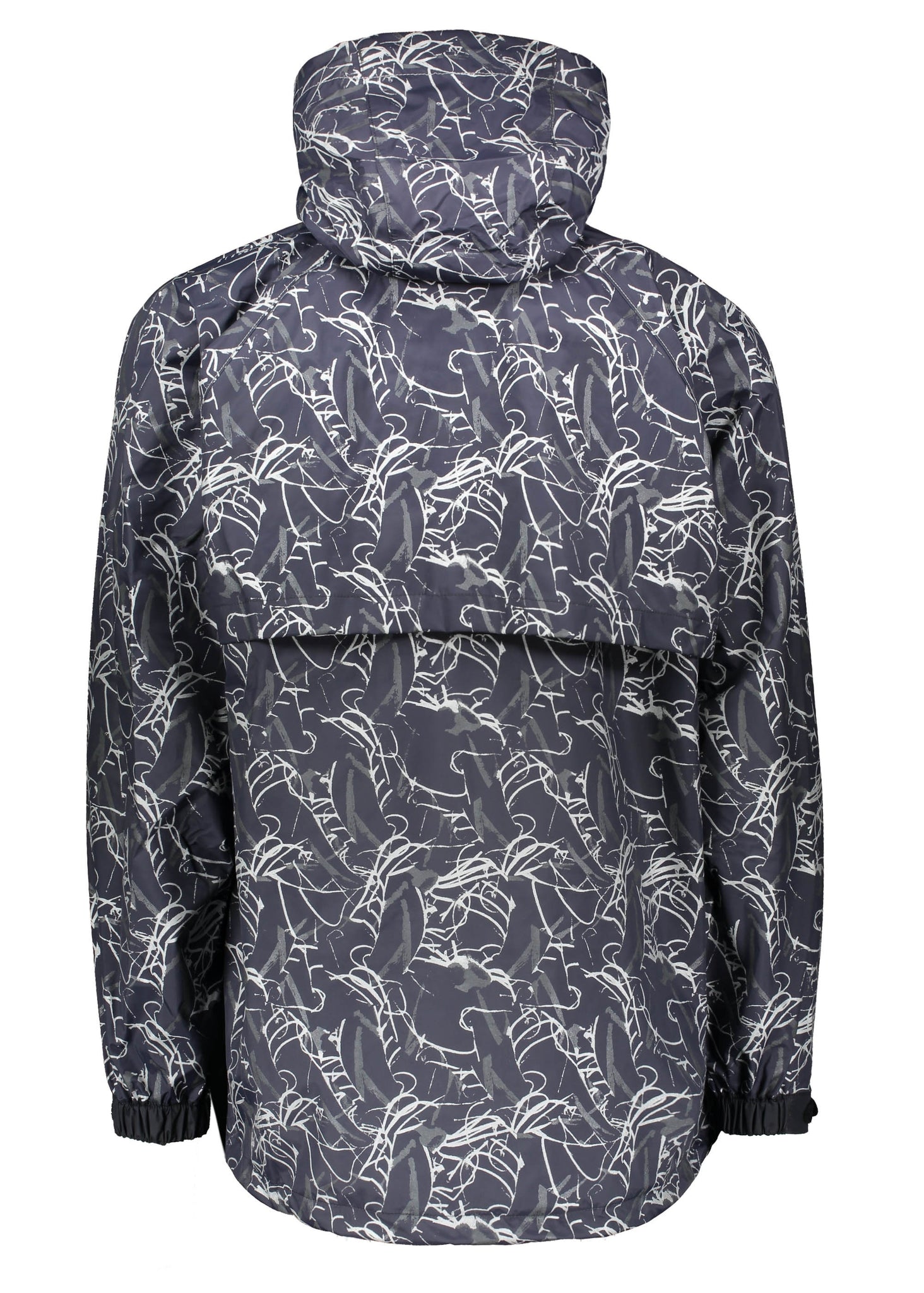 And Wander Reflective Printed Rain Jacket - Charcoal