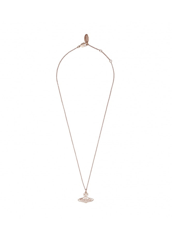 Thin Lines Flat Orb Pendant - Pink-Gold
