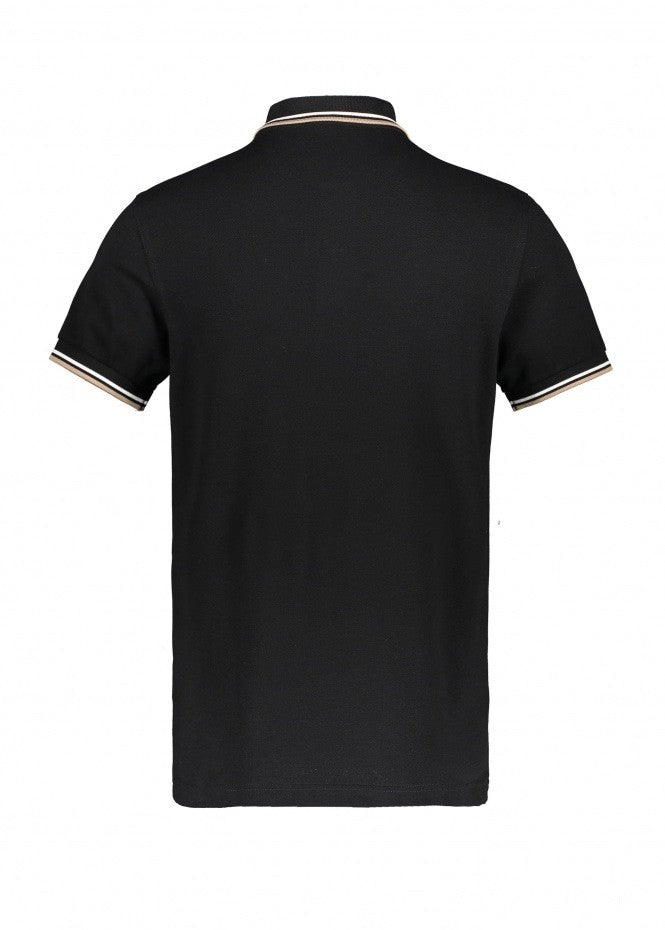 Fred Perry Twin Tipped Polo - Black/ Snow White
